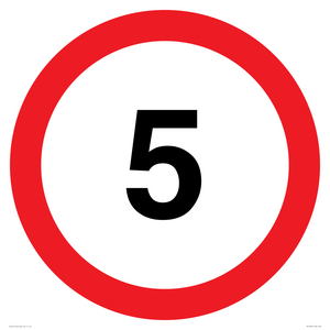 5mph or 5kph road speed sign